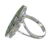 Southwestern Silver Jet And Turquoise Ring Size 4-1/2 AX82366